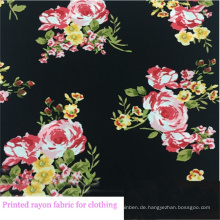 Rayon-Stoff mit Blumendruck für Mädchen Kleid/Rock